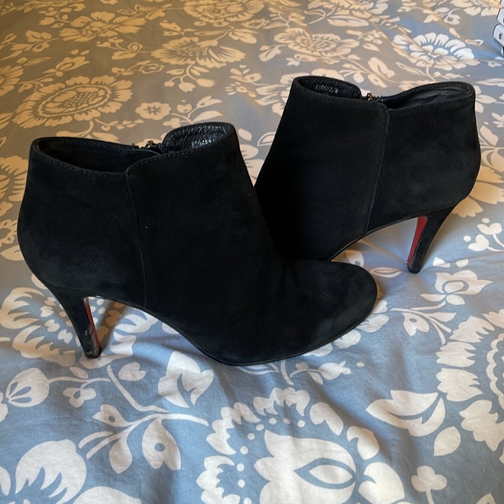 Black suede Belmondo bootie 3” stiletto